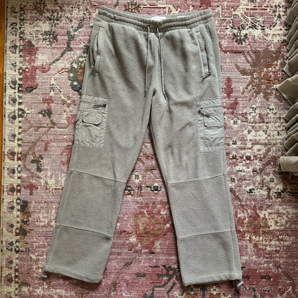 PacSun Men's Green/Grey Fleece Cargo Pants